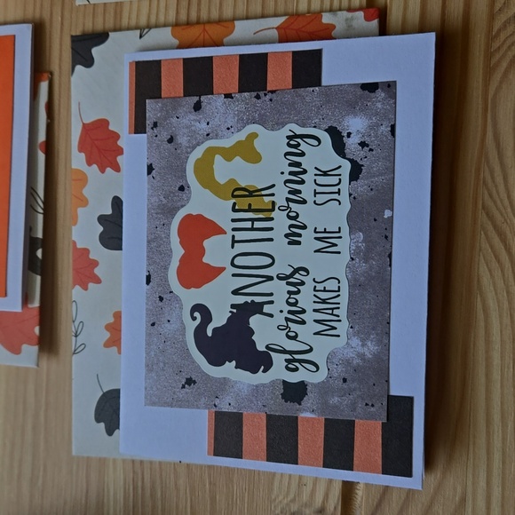 Handmade Mini Hocus Pocus Theme Halloween Cards & Envelopes Boxed Set of 6 - Picture 8 of 12